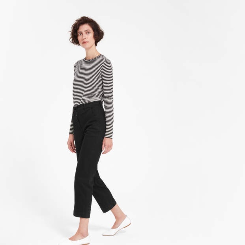 Everlane Straight Leg Crop - Black